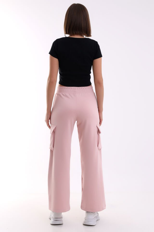 KARGO CEPLİ SCUBA PANTOLON / SCUBA TROUSERS WITH CARGO POCKET XL - PEMBE