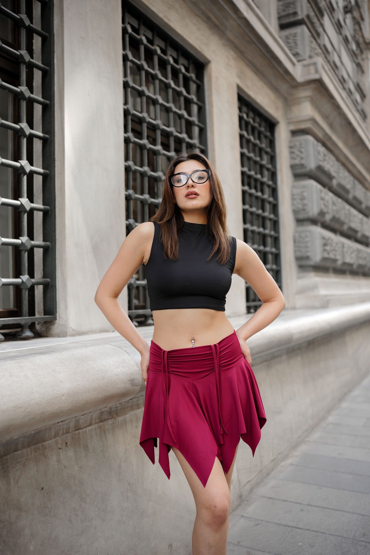 YAZLIK ETEK - İÇDEN TAYTLI - PLAJ ETEĞİ YADA GÜNLÜK KULLANIM S - BORDO