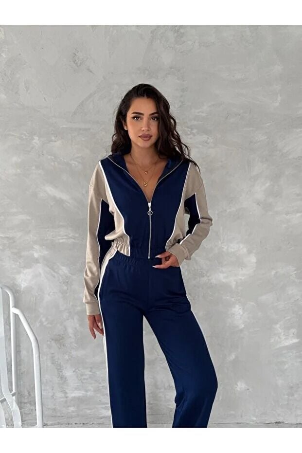 KADIN EŞOFMAN TAKIMI MODAL KUMAŞ / WOMEN TRACKSUIT MODAL FABRIC XL - LACİVERT