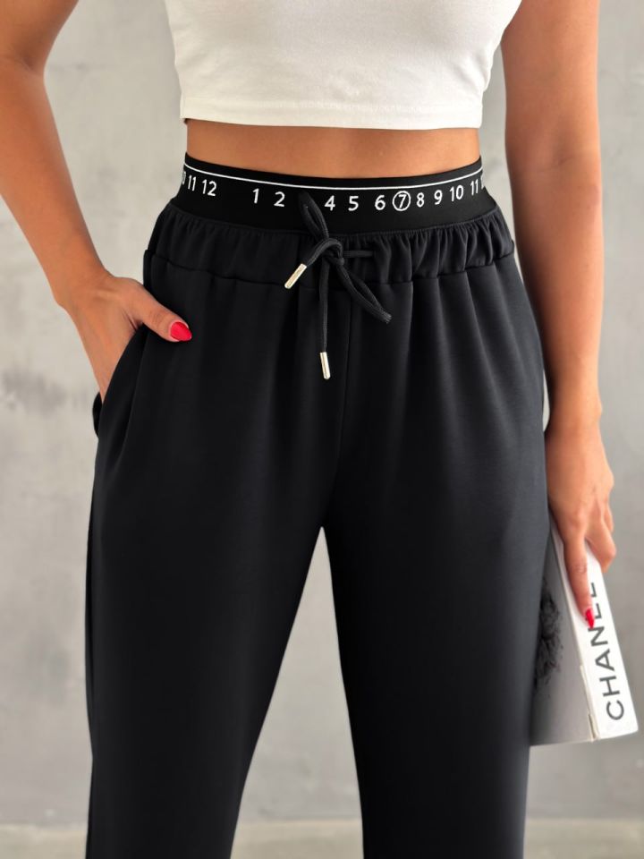 BAXER BEL EŞOFMAN ALTI GENİŞ PAÇA /ELASTIC WAIST DETAIL TRACKPOT BOTTOM WIDE LEG XL - SİYAH