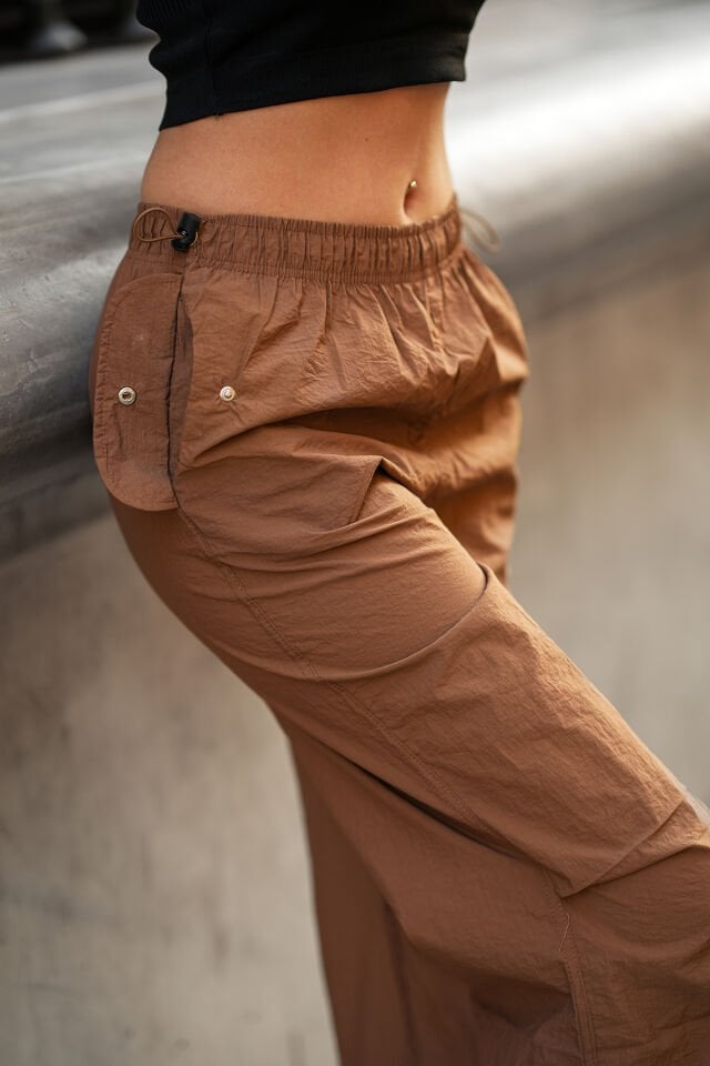 BAGGY PANTOLON - BOL PAÇA VE PAÇA LASTİKLİ KULLANILABİLİR - CEP KAPAK MODEL XL - CAMEL