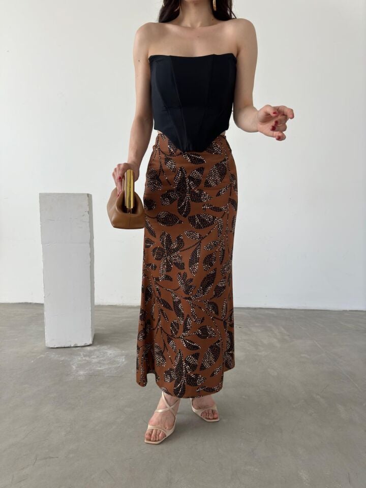 DESENLİ SATEN ETEK - SATEN ETEK - UZUN ETEK / KOD ÇOKRENKLİ XL - KOD-13