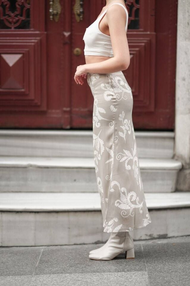 DESENLİ SATEN ETEK - SATEN ETEK - UZUN ETEK / KOD ÇOKRENKLİ 3XL - KOD-17