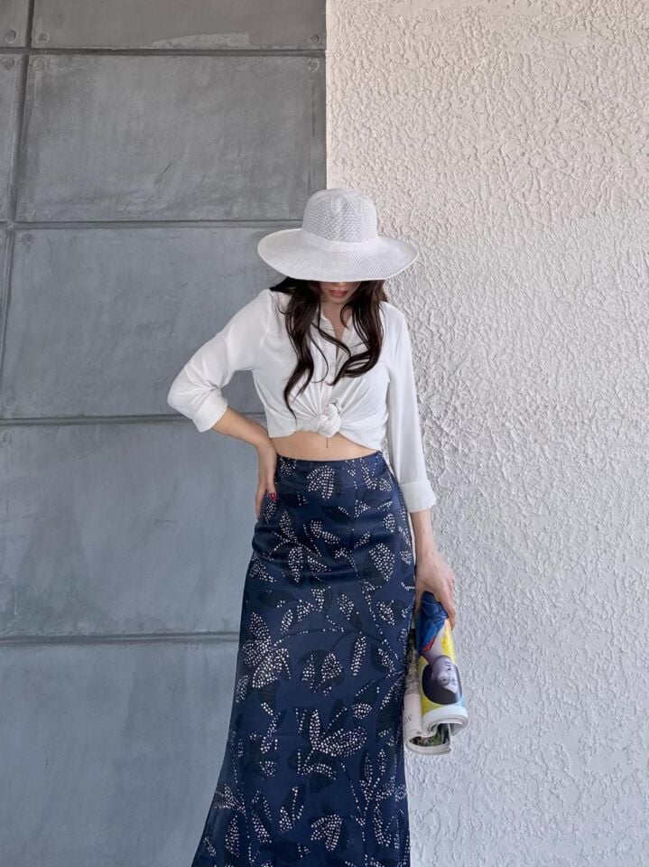 DESENLİ SATEN ETEK - SATEN ETEK - UZUN ETEK / KOD ÇOKRENKLİ 2XL - KOD-25