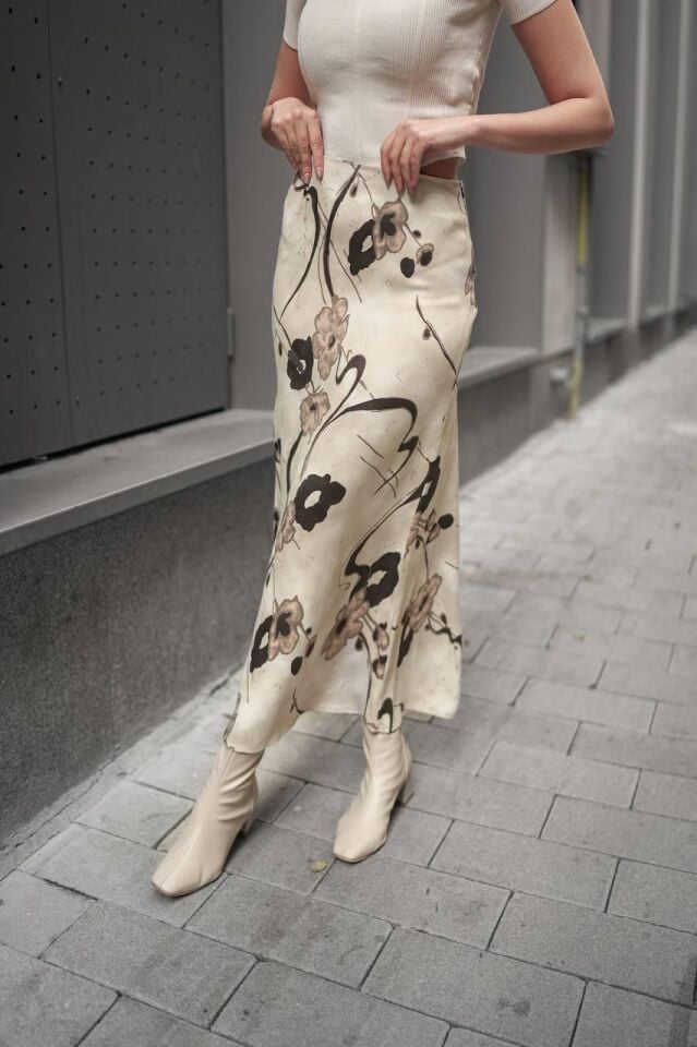 DESENLİ SATEN ETEK - SATEN ETEK - UZUN ETEK / KOD ÇOKRENKLİ 3XL - KOD-20