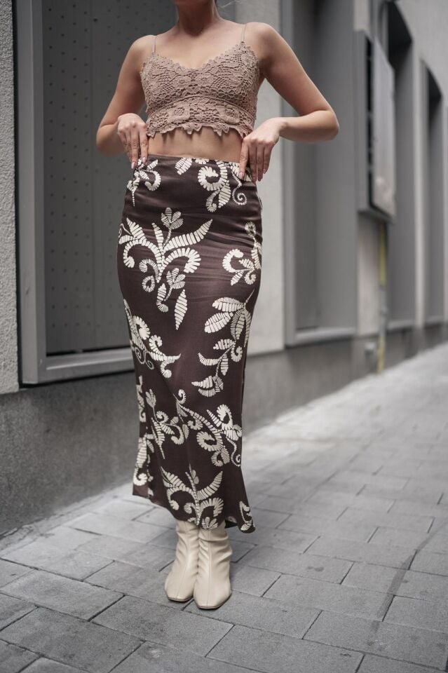 DESENLİ SATEN ETEK - SATEN ETEK - UZUN ETEK / KOD ÇOKRENKLİ 3XL - KOD-23