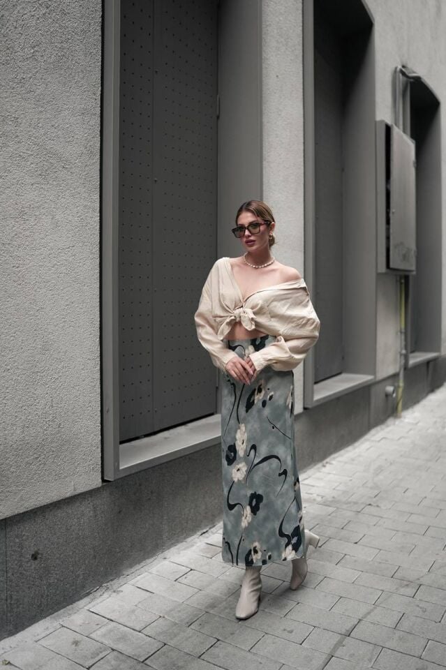 DESENLİ SATEN ETEK - SATEN ETEK - UZUN ETEK / KOD ÇOKRENKLİ L - KOD-19