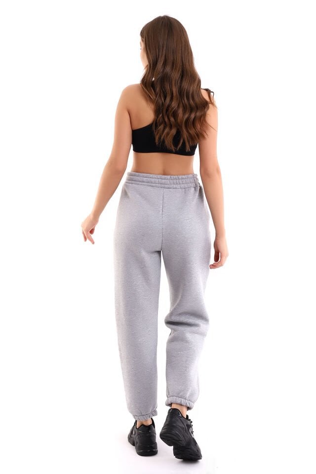 JOGGER 3 İPLİK EŞOFMAN ALTI İÇİ ŞARDONLU KALIN KUMAŞ XL - GRİ