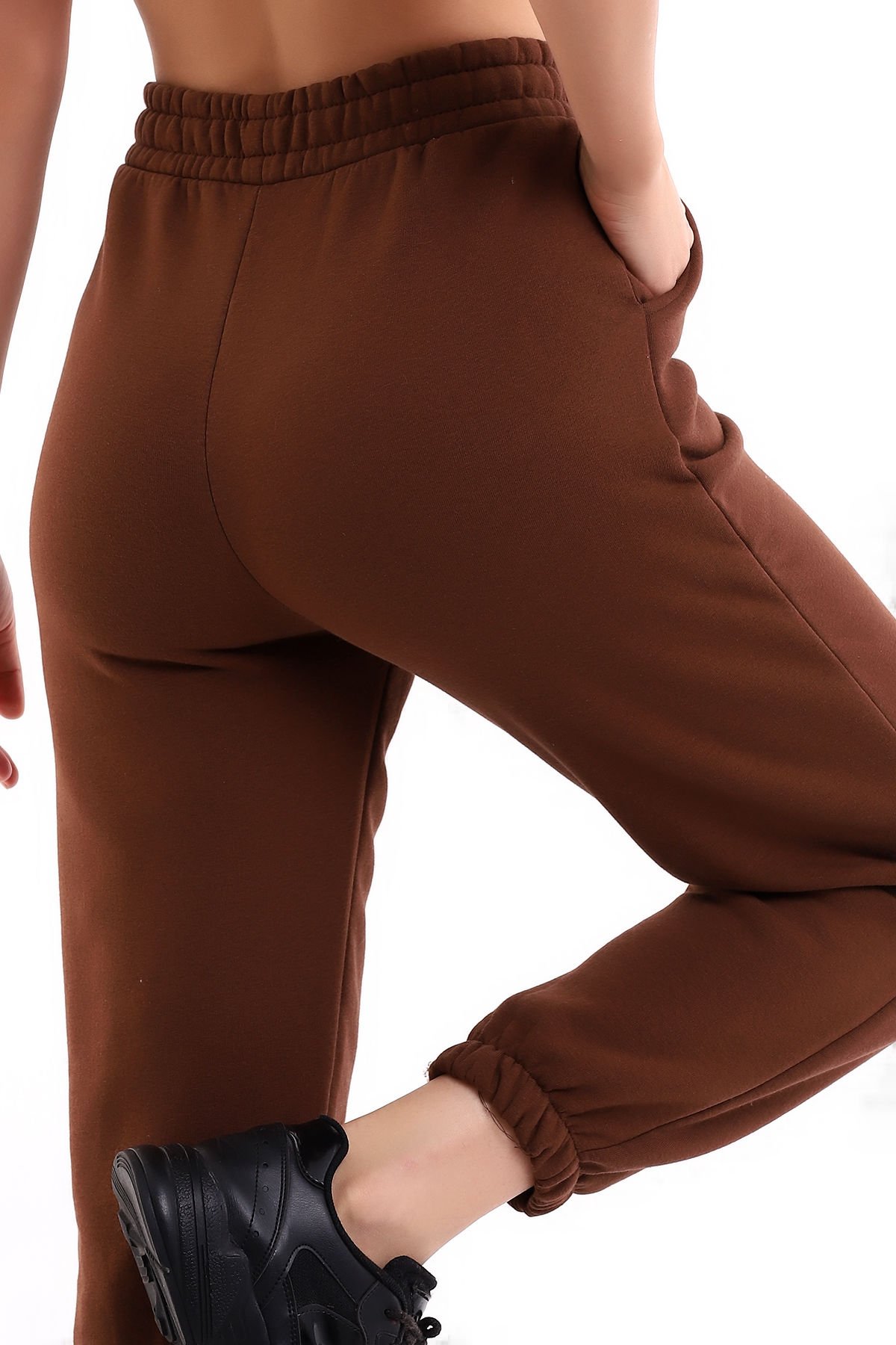 JOGGER 3 İPLİK EŞOFMAN ALTI İÇİ ŞARDONLU KALIN KUMAŞ XL - ACI KAHVE