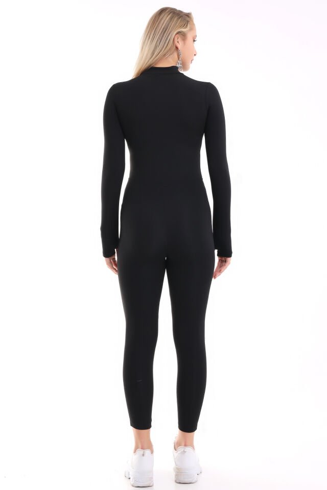 TULUM TAM BOY / WOMEN'S LONG JUMPSUIT MODEL SİYAH - XL