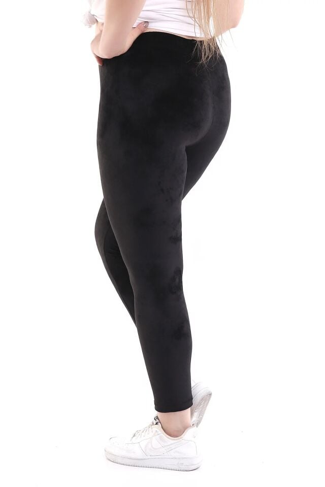 Kadın Kadife Battal Toparlayıcılı Tayt 1719-B 4XL