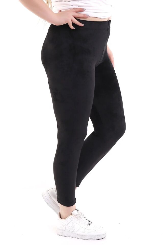 Kadın Kadife Battal Toparlayıcılı Tayt 1719-B 4XL