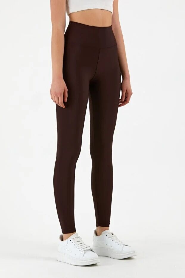 Kadın Pushup Kahve Rengi Sıkıştırıcı Tayt XL - SİYAH