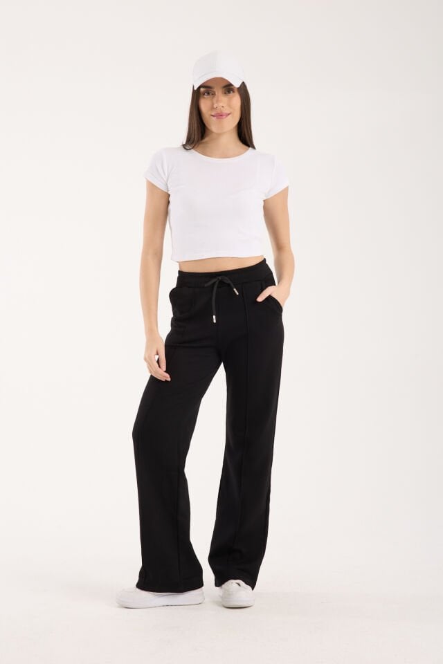 Kadın İçi Şardonlu Önden Dikişli Modal Eşofman Pantolon 2388