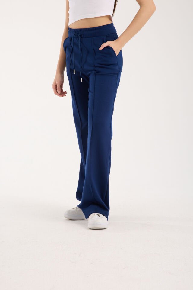 İÇİ ŞARDONLU MODAL EŞOFMAN PANTOLON - ÖNDEN DİKİŞLİ XL - LACİVERT