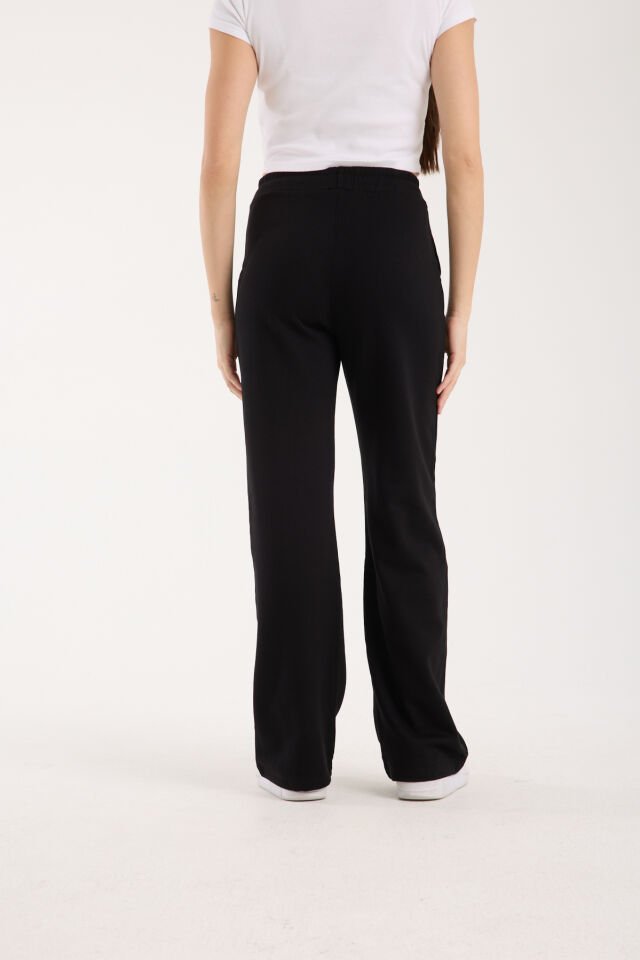 İÇİ ŞARDONLU MODAL EŞOFMAN PANTOLON - ÖNDEN DİKİŞLİ XL - SİYAH