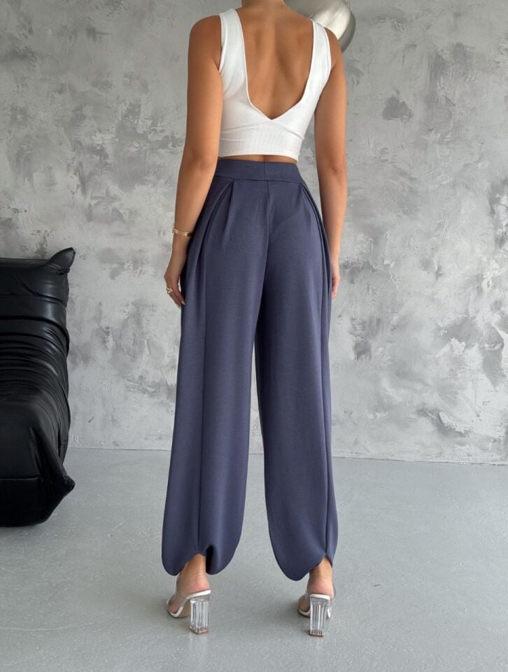 KADIN ŞALVAR PANTOLON 4 MEVSİM KULLANILABİLİR /ŞALVAR PANTOLON XL - FÜME