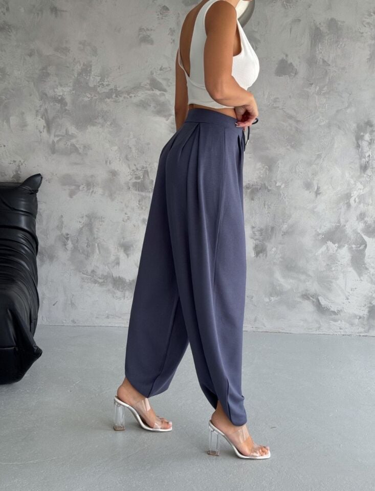 KADIN ŞALVAR PANTOLON 4 MEVSİM KULLANILABİLİR /ŞALVAR PANTOLON XL - FÜME