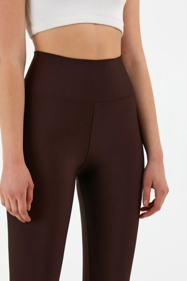 Kadın Pushup Kahve Rengi Sıkıştırıcı Tayt XL - ACI KAHVE