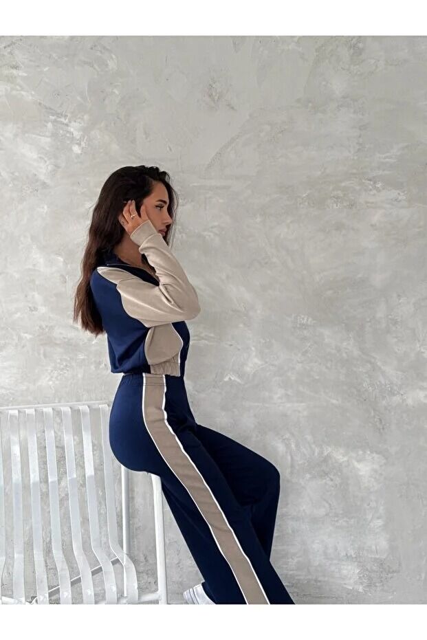 KADIN MODAL EŞOFMAN TAKIMI GARNİLİ 2381 S - LACİVERT