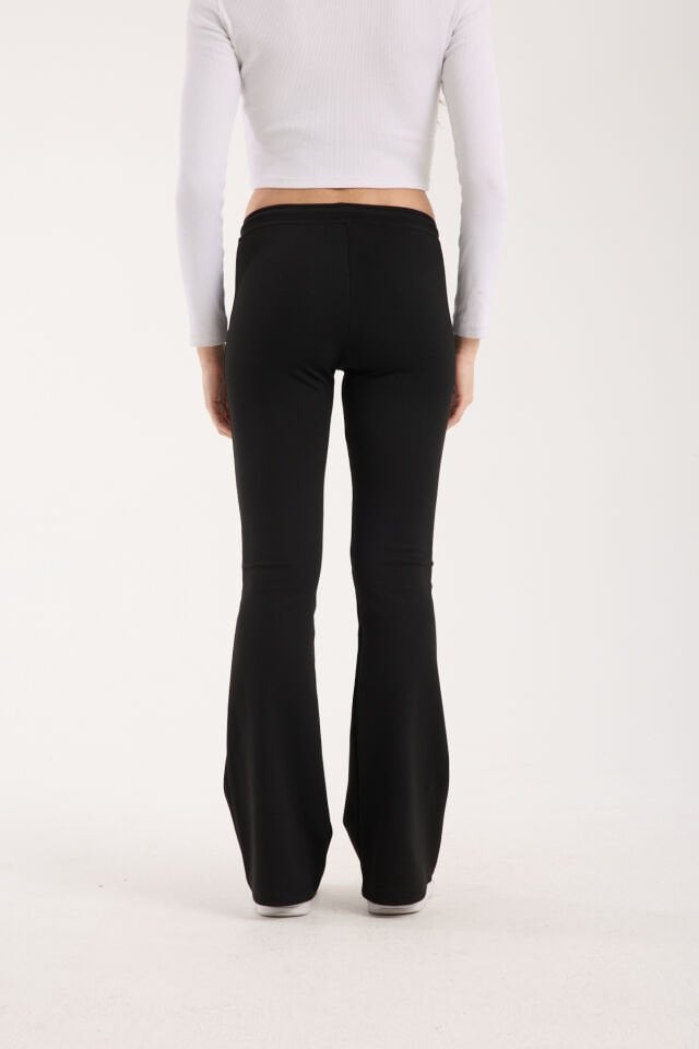 Kadın Düşük Bel Bağcıklı İspanyol Pantolon -WM1516 XS