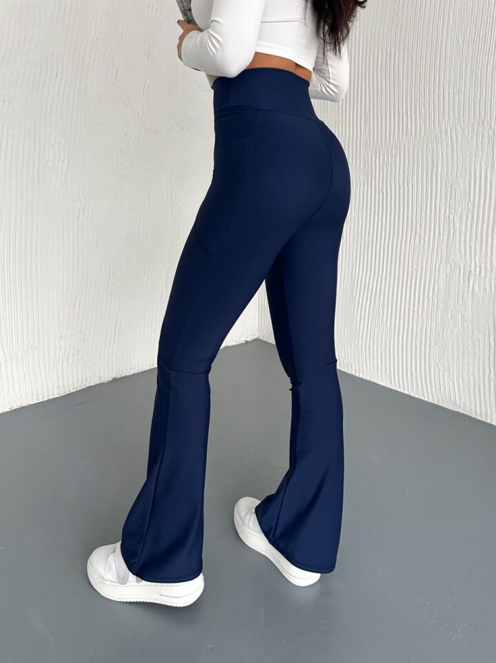 Kadın Günlük ve Spor İspanyol Tayt Pantolon S - LACİVERT