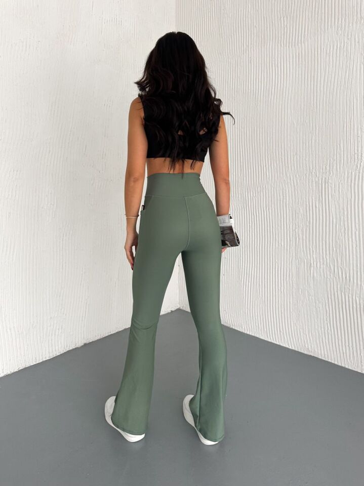 Kadın Günlük ve Spor İspanyol Tayt Pantolon M - YEŞİL