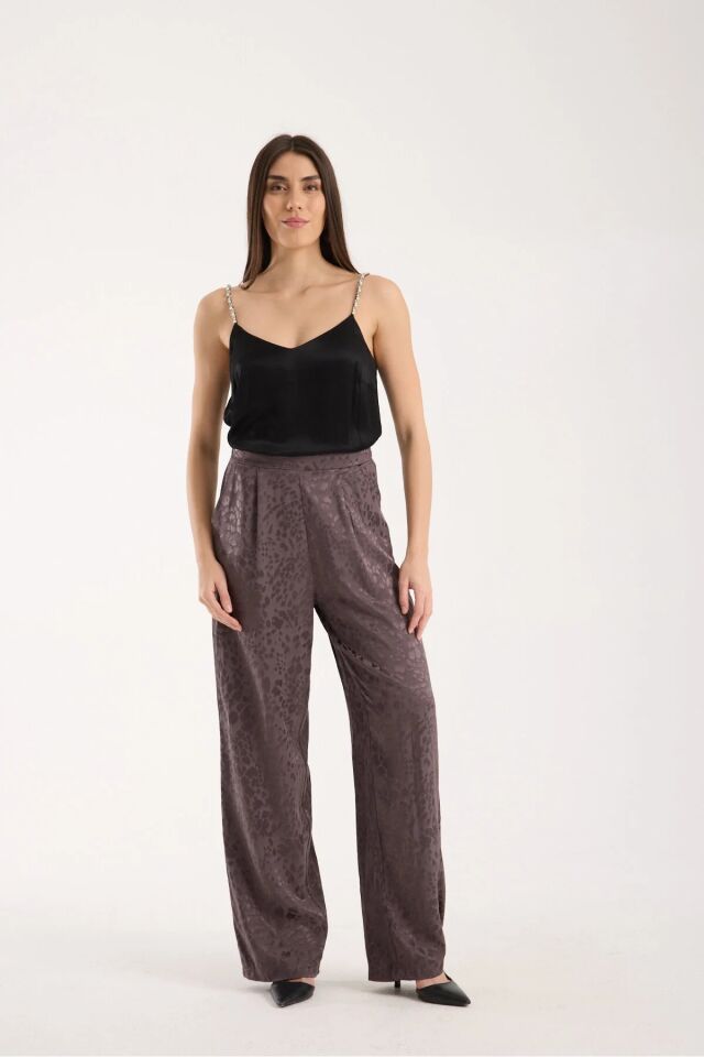 Kadın Günlük Baggy Pantolon ve Dokulu Salaş Gömlek Takım S - FÜME ANRESİT