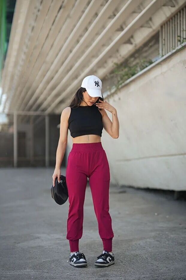 YAZLIK SCUBA DALGIÇ EŞOFMAN ALTI 8CM LASTİK KEMERLİ VE PAÇA PİLE DETAYLI EŞOFMAN ALTI 2XL - BORDO