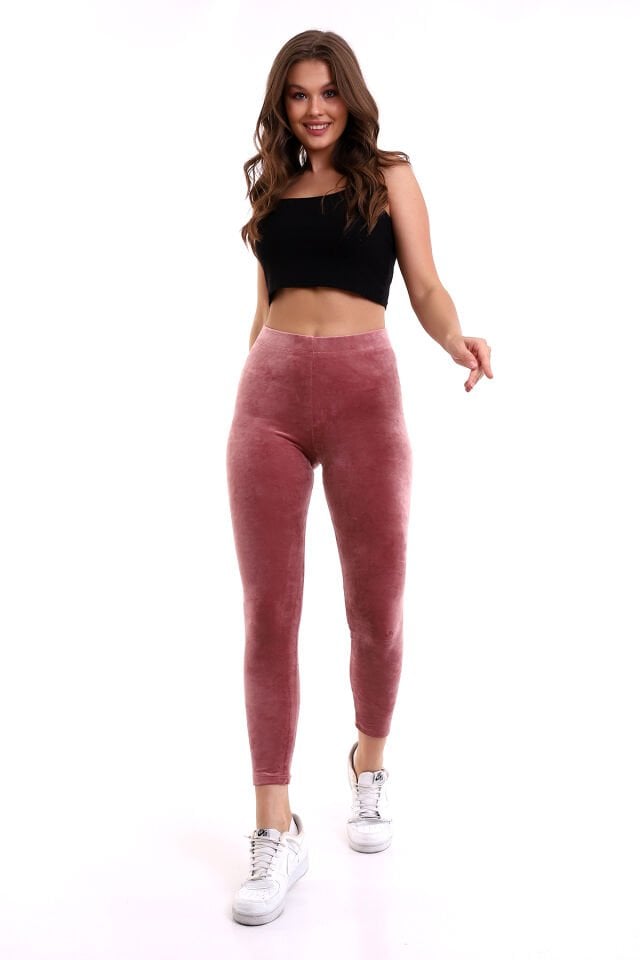 Kadife Tayt L - GÜL