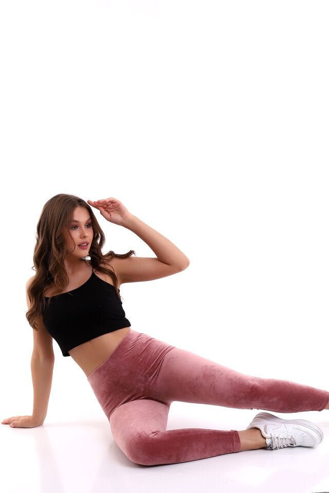 Kadife Tayt L - GÜL