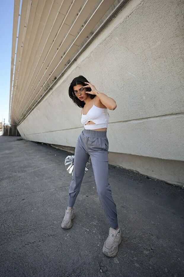 YAZLIK SCUBA DALGIÇ EŞOFMAN ALTI 8CM LASTİK KEMERLİ VE PAÇA PİLE DETAYLI EŞOFMAN ALTI 2XL - AÇIK GRİ