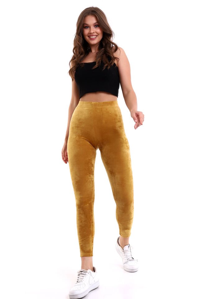 Kadın Kadife Tayt 1719 M - HARDAL