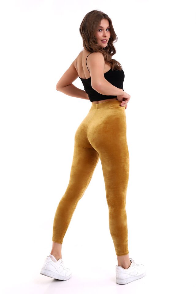 Kadın Kadife Tayt 1719 M - HARDAL