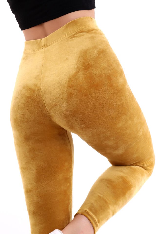 Kadın Kadife Tayt 1719 M - HARDAL