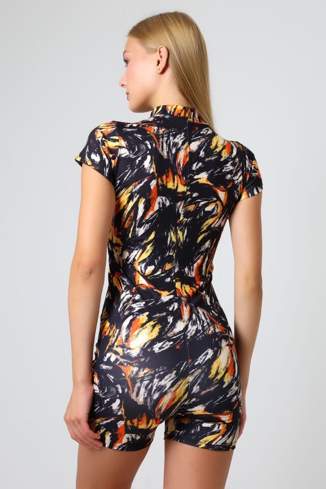 Kadın  Havuz ve Deniz  Yüzücü Şortlu Tulum WM XS - ÇOK RENKLİ