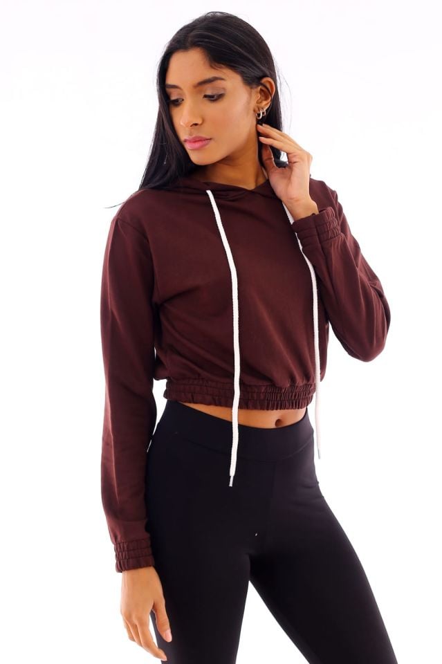 Basic Sweatshirt L - BORDO