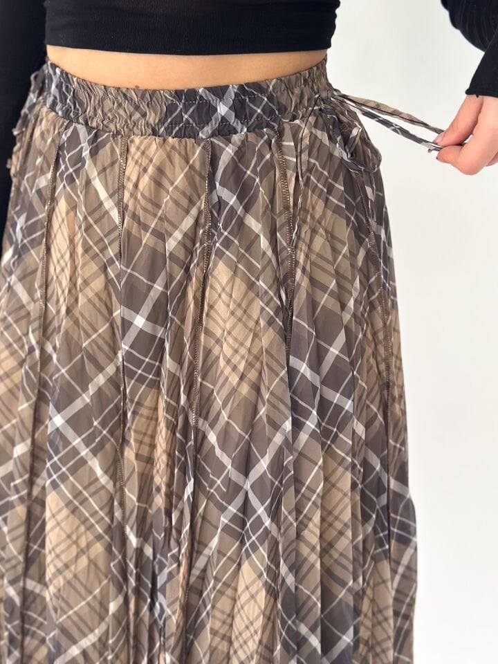 Kadın Astarlı Şifon Asimetrik Etek – Beli Lastikli Tesettür Uyumlu 2614 XL - 2 Çok Renkli