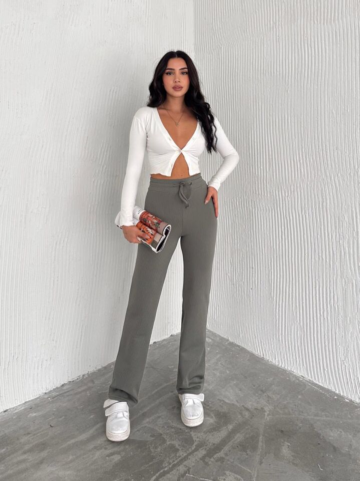 Kadın Günlük ve Spor İçi Şardonlu Comfottable Pantolon 2424 XL - YEŞİL