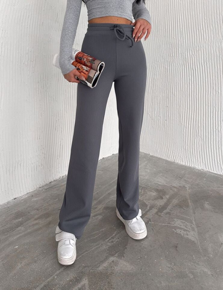 Kadın Günlük ve Spor İçi Şardonlu Comfottable Pantolon 2424 XL - GRİ