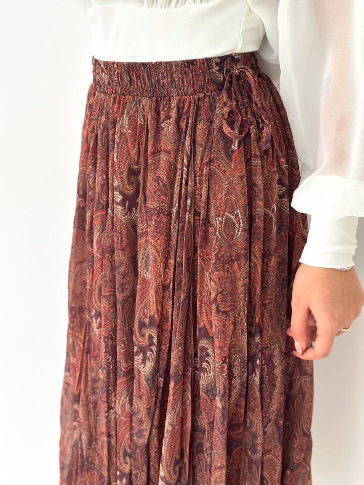 Kadın Astarlı Şifon Asimetrik Etek – Beli Lastikli Tesettür Uyumlu 2614 XL - 4 Çok Renkli