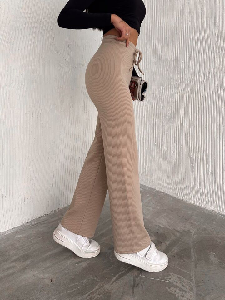 Kadın Günlük ve Spor İçi Şardonlu Comfottable Pantolon 2424 S - BEJ