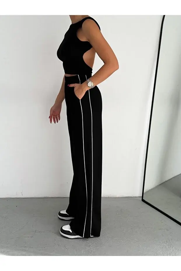 Kadın Yandan Şeritli  Modal Kumaş  Eşofman Altı 2280 XL