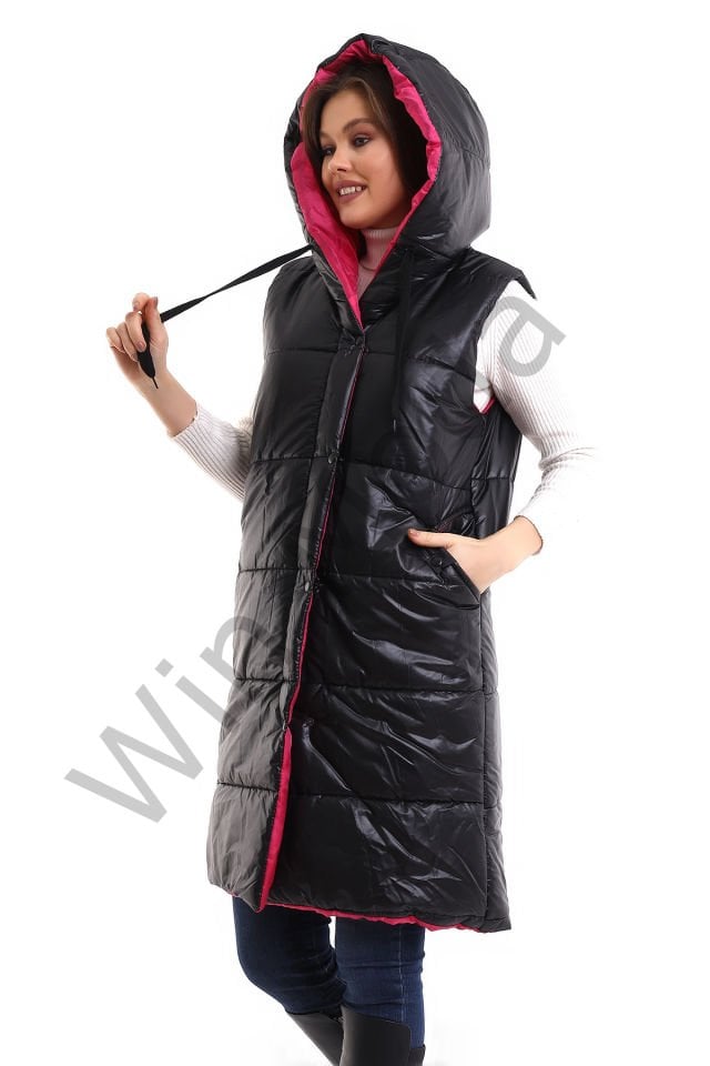 Uzun Yelek XL - PEMBE