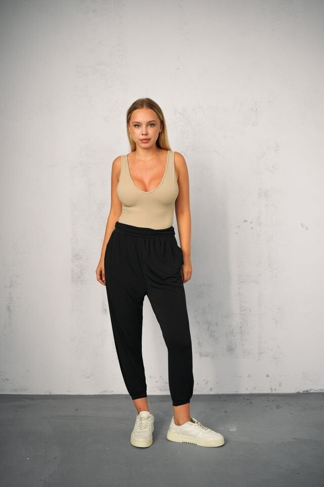 Kadın Bel Büzgülü Yarım Yazlık Şalvar Pantolon 115 L