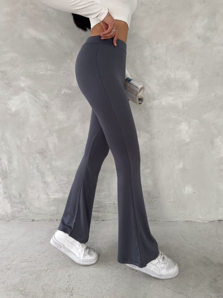 İSPANYOL PAÇA PANTOLON / LİKRALI İSPANYOL PANTOLON M - KOYU GRİ