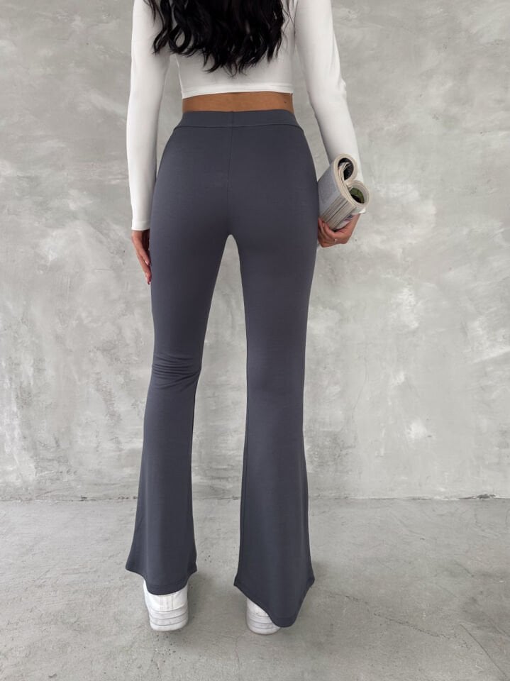 İSPANYOL PAÇA PANTOLON / LİKRALI İSPANYOL PANTOLON M - KOYU GRİ