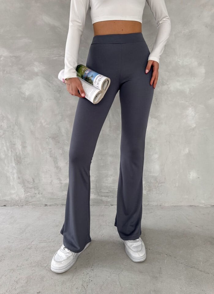 İSPANYOL PAÇA PANTOLON / LİKRALI İSPANYOL PANTOLON M - KOYU GRİ