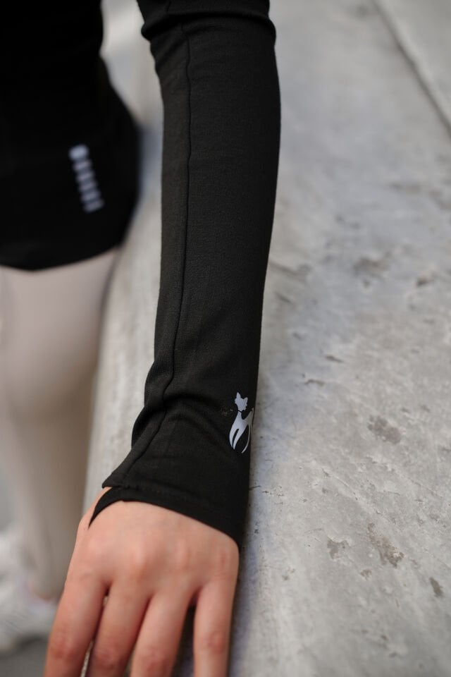 Kadın Baskılı Range Rower Baskılı Spor Uzun Ceket 2XL - SİYAH