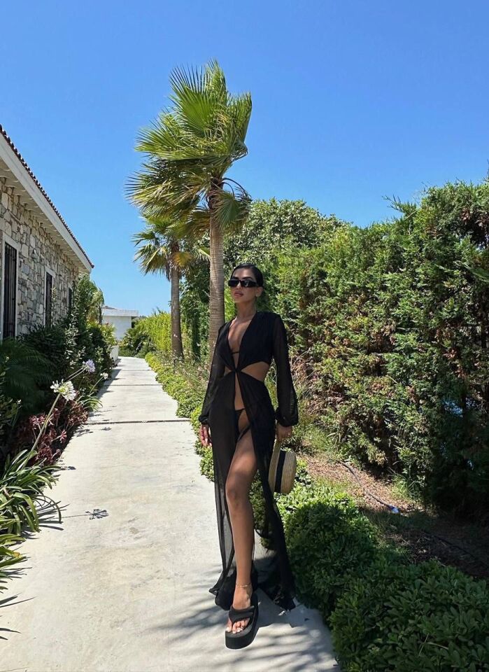 Kadın Uzun Tam Boy  İç İçe Geçmeli  Alt ve Üst Pareo 3